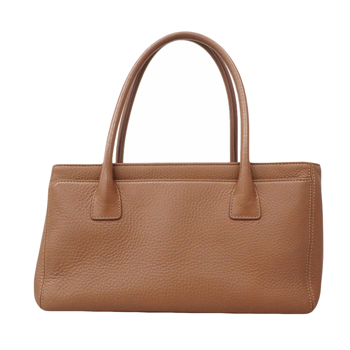 【6hb1364-k】シャネル トートバッグ エグゼクティブ レザー ブラウン シルバー金具【中古】レディース