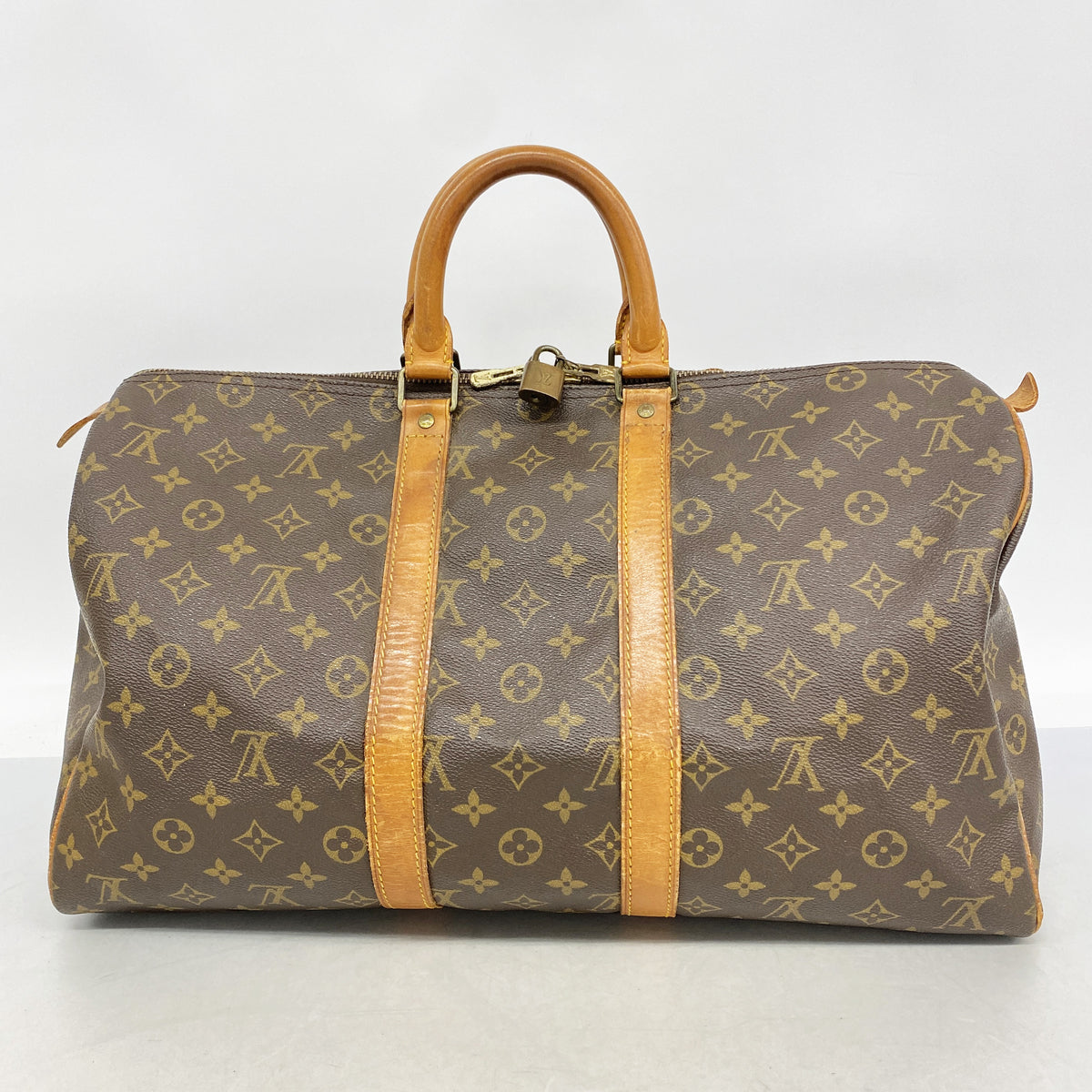 【6hb1388】ルイヴィトン ボストンバッグ モノグラム キーポル45 M41428 ブラウン【中古】メンズ レディース ユニセックス
