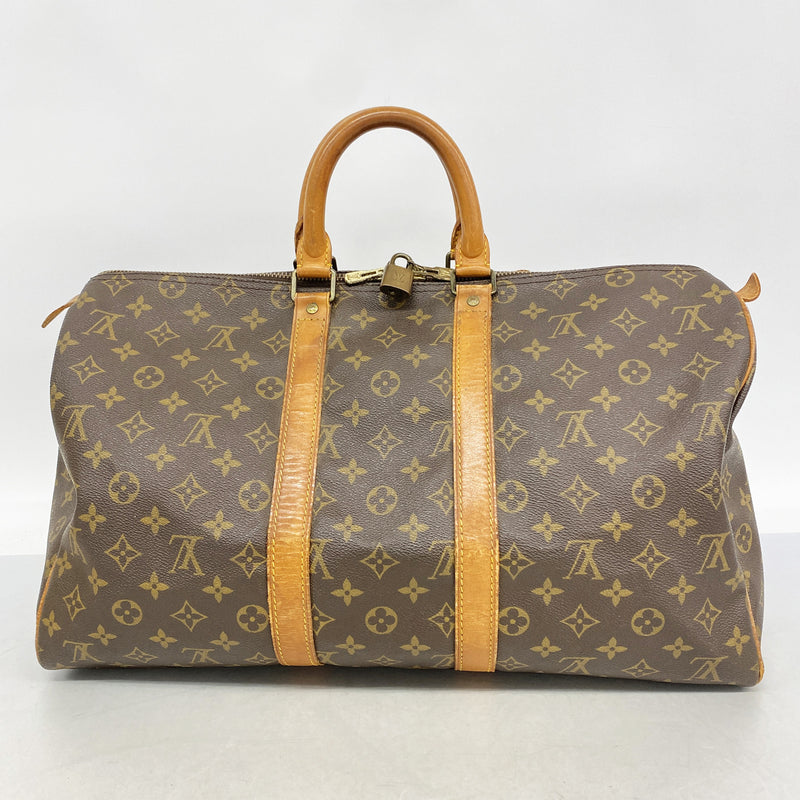 【6hb1388】ルイヴィトン ボストンバッグ モノグラム キーポル45 M41428 ブラウン【中古】メンズ レディース ユニセックス