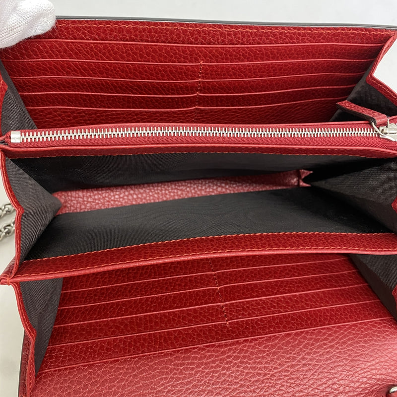 【6hb1394-k】グッチ ショルダーバッグ ディオニュソス 401231 レザー レッド ゴールド/シルバー金具【中古】レディース