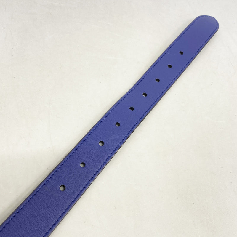 【6hb1395-k】グッチ ウエストバッグ 476434 スウェード ブルー ゴールド金具【中古】レディース