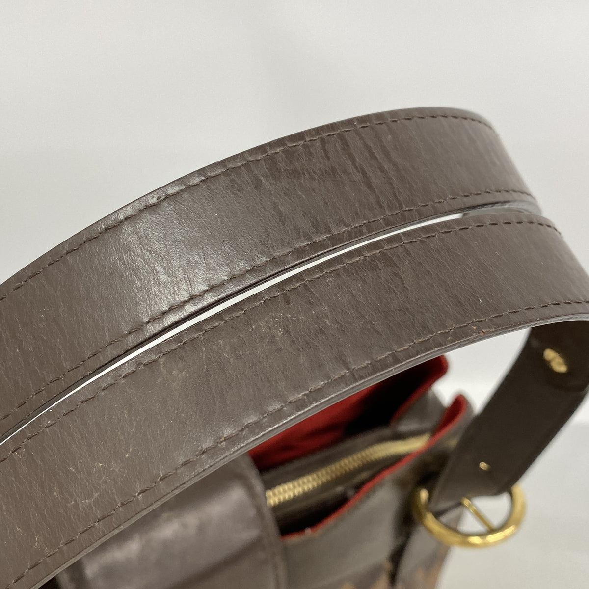 【6hb1396-k】ルイヴィトン トートバッグ ダミエ システィナGM N41540 エベヌ【中古】レディース