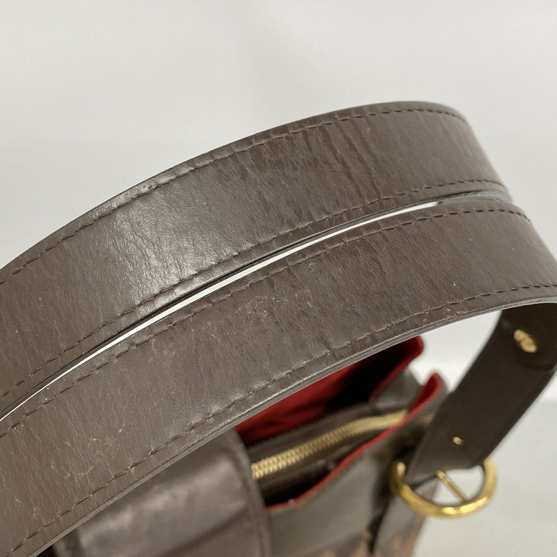 【6hb1396-k】ルイヴィトン トートバッグ ダミエ システィナGM N41540 エベヌ【中古】レディース