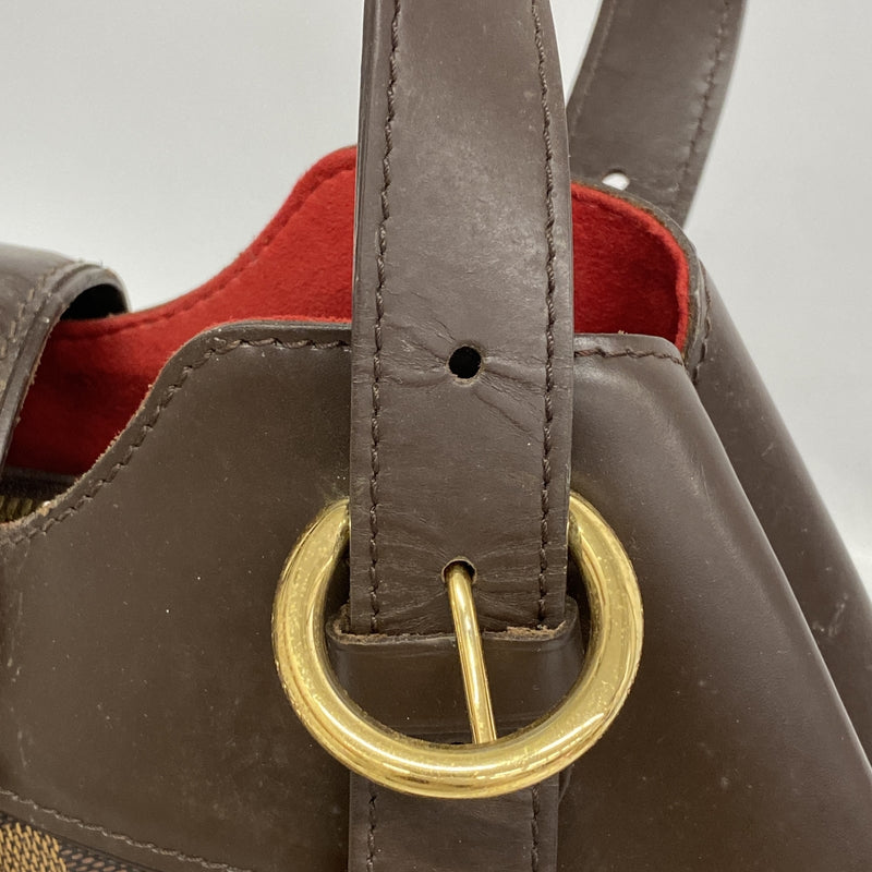 【6hb1396-k】ルイヴィトン トートバッグ ダミエ システィナGM N41540 エベヌ【中古】レディース