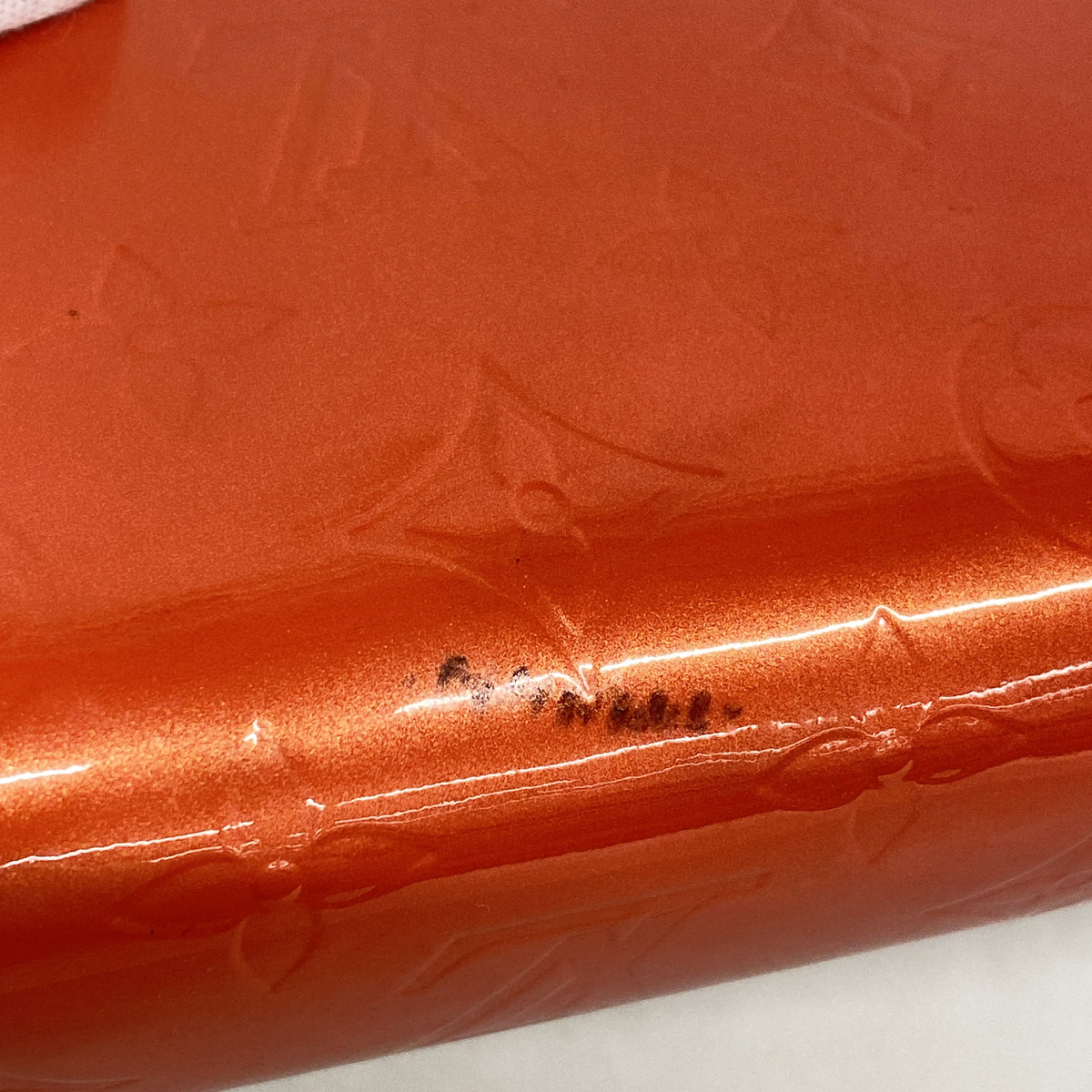 【6hb1399-k】ルイヴィトン ポーチ ヴェルニ トゥルースコスメティック M93648 オレンジサンセット【中古】レディース