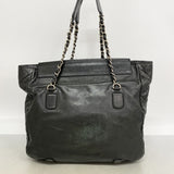 【6hb1407-k】シャネル チェーントート 2.55/マトラッセ ラムスキン ブラック シルバー金具【中古】レディース