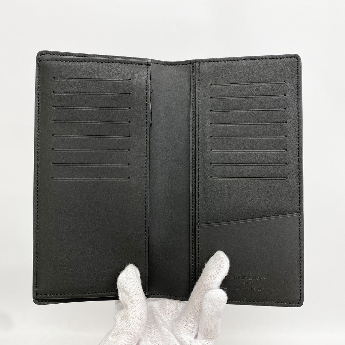 【6hb1414-k】ルイヴィトン 長財布 モノグラム・トリヨン ポルトフォイユブラザ M69038 ブラック【中古】メンズ