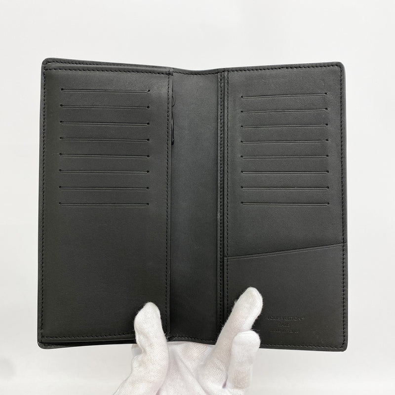 【6hb1414-k】ルイヴィトン 長財布 モノグラム・トリヨン ポルトフォイユブラザ M69038 ブラック【中古】メンズ