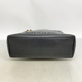 【6hb1418-k】シャネル トートバッグ キャビアスキン ブラック ゴールド金具【中古】レディース