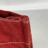 【6hb1427-k】エルメス トートバッグ ドーヴィルPM キャンバス レッド シルバー金具【中古】レディース