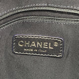 【6hb1428-k】シャネル チェーントート クルーズライン キャンバス ネイビー シルバー金具【中古】レディース