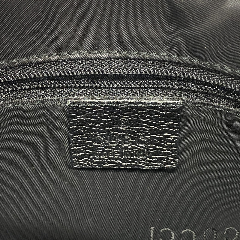 【6hb1430-k】グッチ ハンドバッグ ジャッキー 001 3735 ナイロンキャンバス ブラック シルバー金具【中古】レディース
