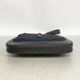 【6hb1430-k】グッチ ハンドバッグ ジャッキー 001 3735 ナイロンキャンバス ブラック シルバー金具【中古】レディース