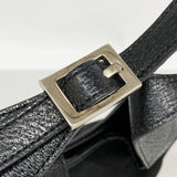 【6hb1430-k】グッチ ハンドバッグ ジャッキー 001 3735 ナイロンキャンバス ブラック シルバー金具【中古】レディース