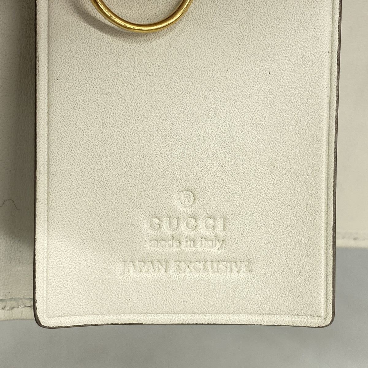 【6hb1432-k】グッチ キーケース GGリボン 435818 キャンバス ベージュ ブルー ゴールド金具【中古】レディース
