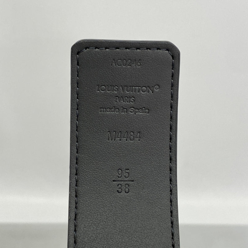 【6hb1436-k】ルイヴィトン ベルト モノグラム・エクリプス LVイニシャル M4484 ブラック【中古】メンズ
