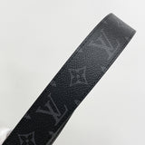 【6hb1436-k】ルイヴィトン ベルト モノグラム・エクリプス LVイニシャル M4484 ブラック【中古】メンズ