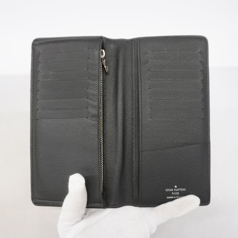 【6hb1446-k】ルイヴィトン 長財布 ダミエ・グラフィット ポルトフォイユブラザ N62665 ブラック【中古】メンズ