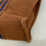 【6hb1447-k】エルメス トートバッグ フールトゥPM キャンバス ブラウン シルバー金具【中古】メンズ レディース ユニセックス