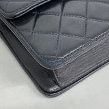 【6hb1448-k】シャネル ショルダーバッグ ミニマトラッセ チェーンショルダー ラムスキン ブラック ゴールド金具【中古】レディース
