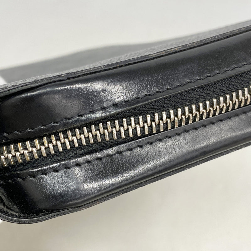 【6hb1454-k】ルイヴィトン 長財布 ダミエ・グラフィット ジッピーXL N41503 ブラック【中古】メンズ