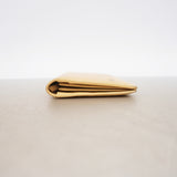 【6hb1459-k】シャネル 長財布 カメリア レザー ベージュ シルバー金具【中古】レディース
