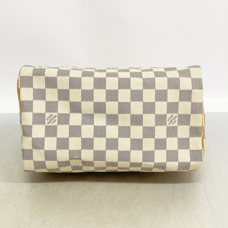 【6hb1474】ルイヴィトン ハンドバッグ ダミエ・アズール スピーディ25 N41371 ホワイト【中古】レディース