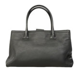 【6hb1482-k】シャネル トートバッグ エグゼクティブ レザー ブラック シルバー金具【中古】レディース