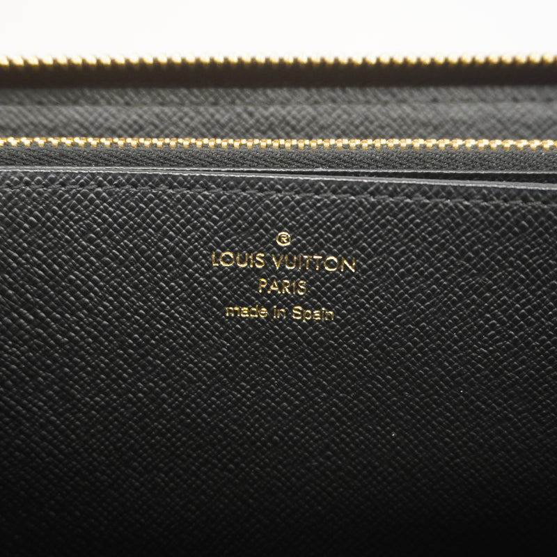 【6hc1486-k】ルイヴィトン 長財布 モノグラム・ジャイアント リバース ジッピーウォレット M69353 ブラウン【中古】レディース