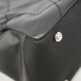 【6hc1490-k】シャネル トートバッグ パリビアリッツ キャンバス ブラック シルバー金具【中古】レディース