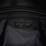 【6hc1490-k】シャネル トートバッグ パリビアリッツ キャンバス ブラック シルバー金具【中古】レディース