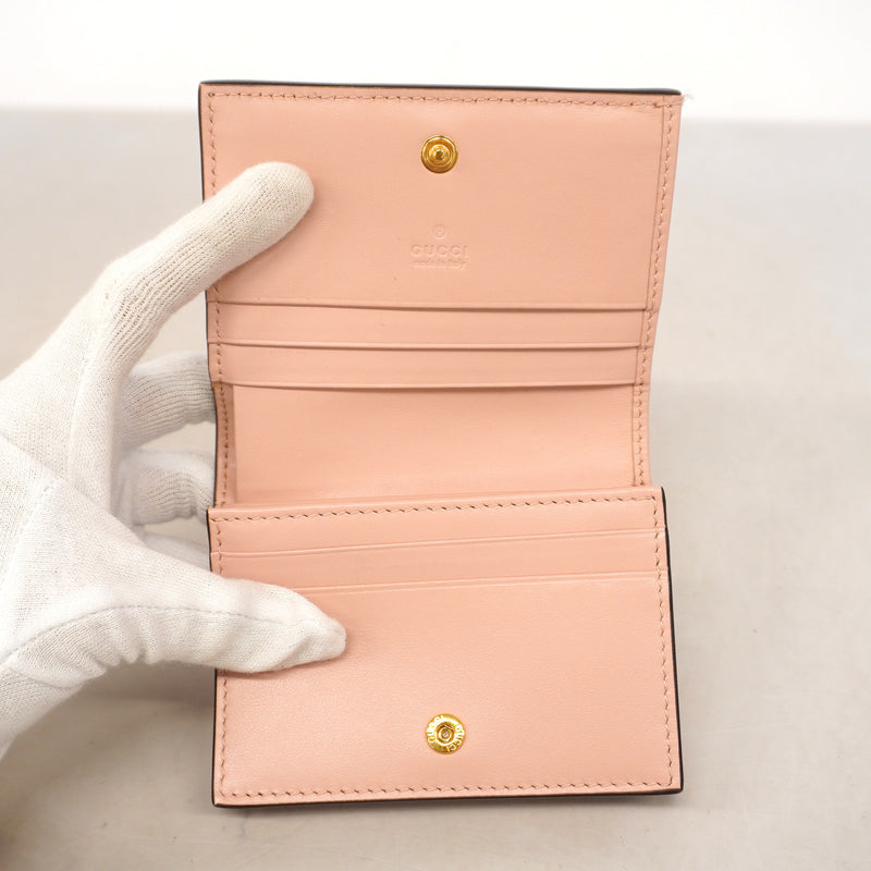 【6hc1493-k】グッチ 財布 GGマトラッセ 723786 レザー ピンク ゴールド金具【中古】レディース