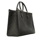 【6hc1516】ルイヴィトン トートバッグ モノグラム・アンプラント オンザゴーMM M45595 ノワール 2wayバッグ【中古】レディース