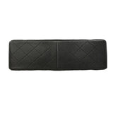 【6hc1519】シャネル ショルダーバッグ デカマトラッセ Wフラップ Wチェーン キャビアスキン ブラック シルバー金具【中古】レディース