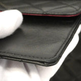 【6hc1520】シャネル ショルダーバッグ マトラッセ Wチェーン ラムスキン ブラック ゴールド金具【中古】レディース