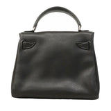 【6hc1521-g】エルメス ハンドバッグ ケリードール ヴォーガリバー ブラック シルバー金具 □D刻印【中古】レディース