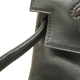 【6hc1521-g】エルメス ハンドバッグ ケリードール ヴォーガリバー ブラック シルバー金具 □D刻印【中古】レディース