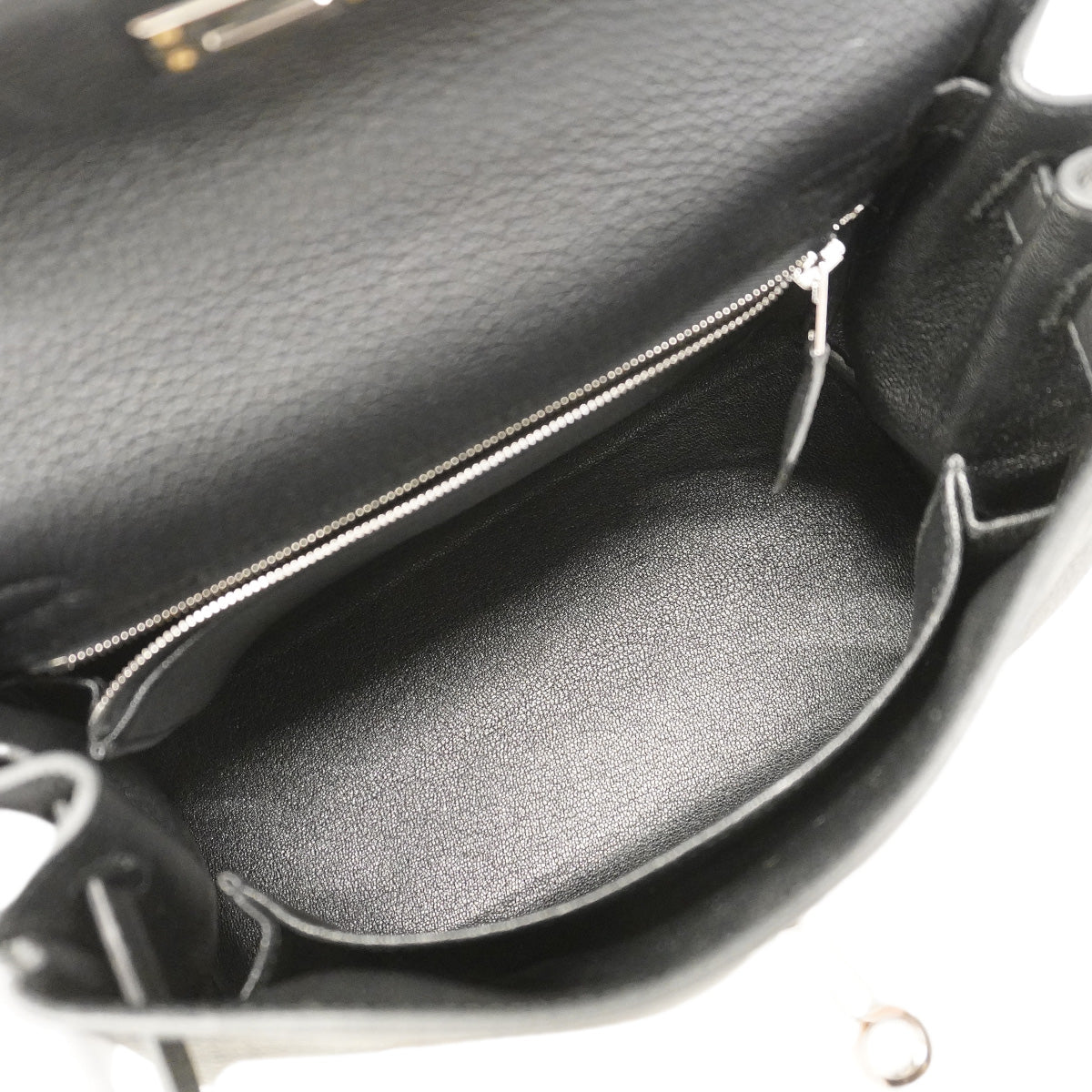 【6hc1522-g】エルメス ハンドバッグ ケリー25 トゴ ブラック シルバー金具 G刻印 2wayバッグ【中古】レディース