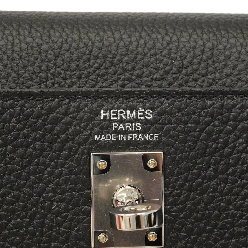 【6hc1522-g】エルメス ハンドバッグ ケリー25 トゴ ブラック シルバー金具 G刻印 2wayバッグ【中古】レディース