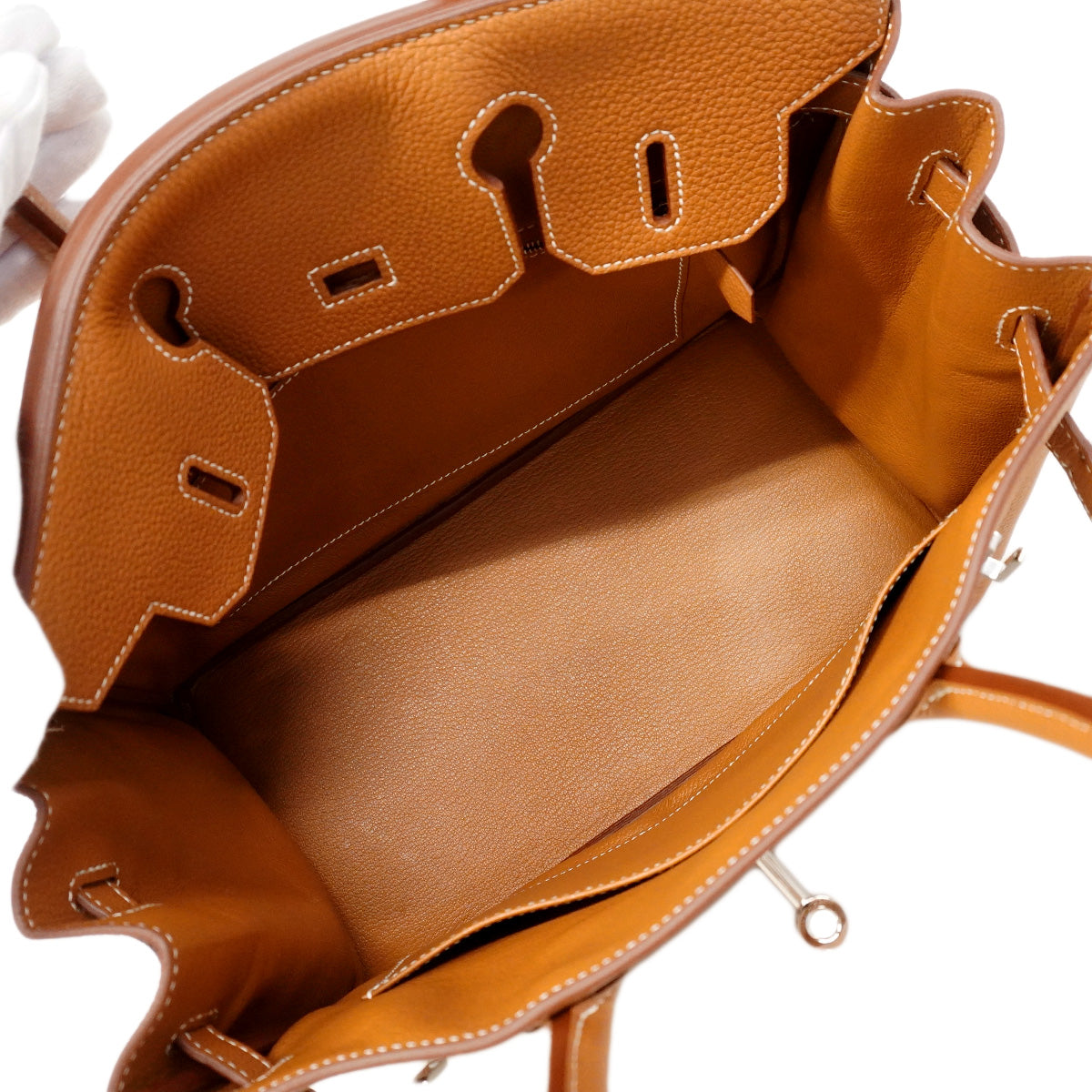 【6hc1523-g】エルメス ハンドバッグ バーキン30 トゴ ゴールド シルバー金具 K刻印【中古】レディース