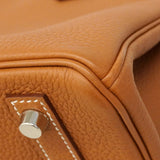 【6hc1523-g】エルメス ハンドバッグ バーキン30 トゴ ゴールド シルバー金具 K刻印【中古】レディース