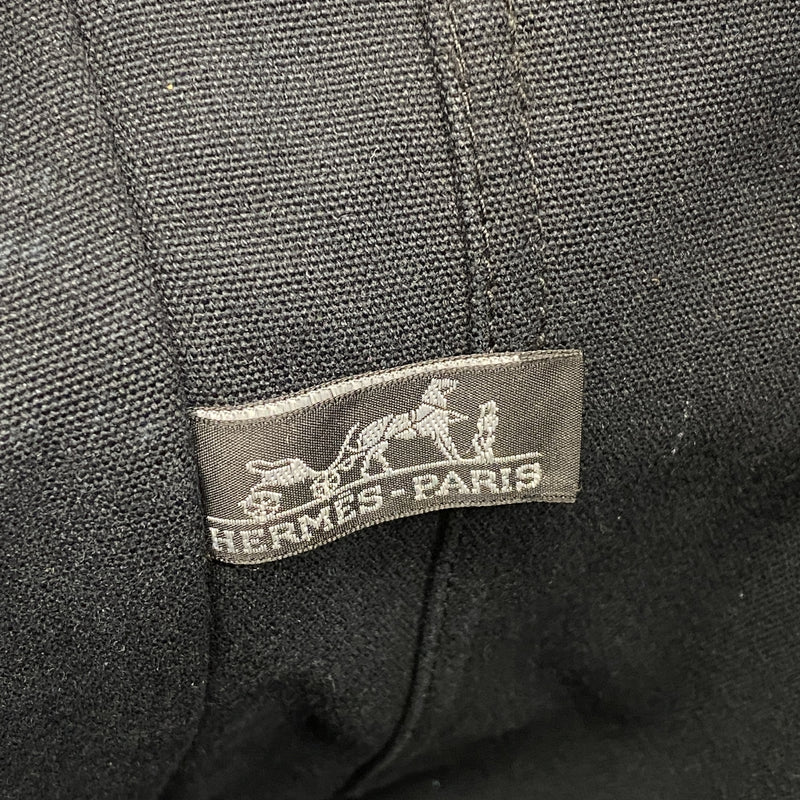 【6hc1524-k】エルメス トートバッグ フールトゥMM キャンバス ブラック シルバー金具【中古】メンズ レディース ユニセックス