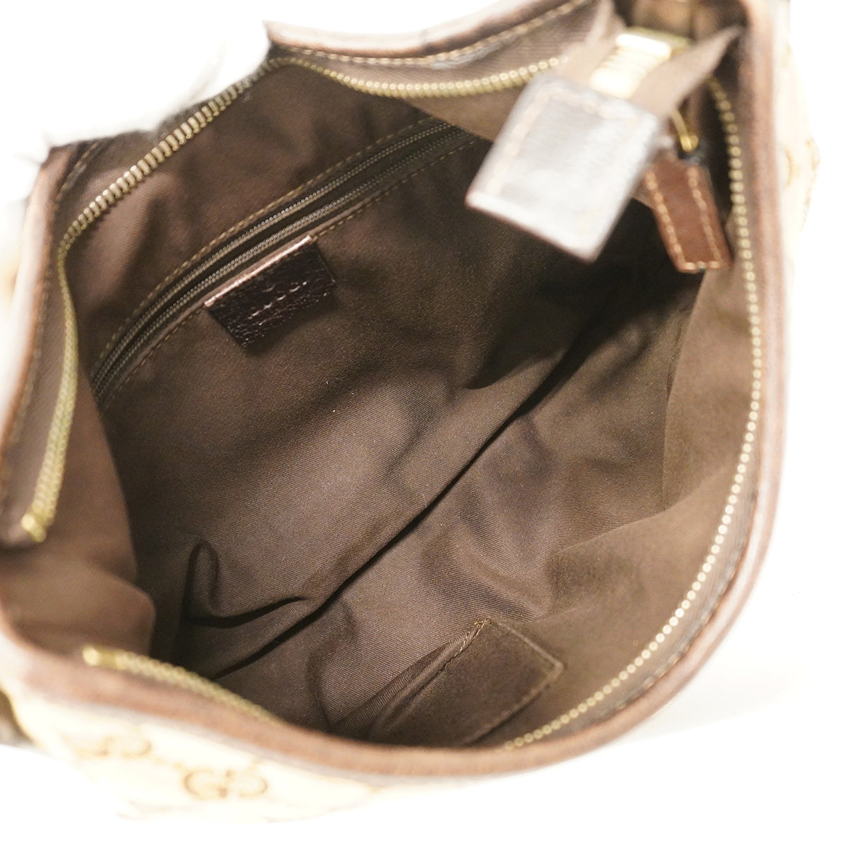 【6hc1534-k】グッチ ショルダーバッグ GGキャンバス 430738 キャンバス ベージュ ゴールド金具【中古】レディース