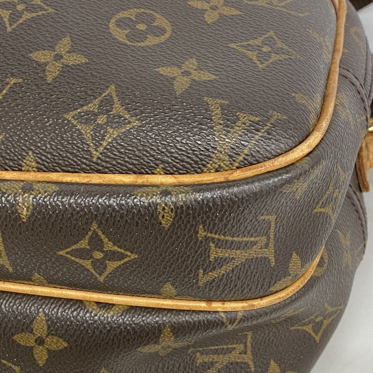 【6hc1553-h】ルイヴィトン ショルダーバッグ モノグラム リポーターPM M45254 ブラウン【中古】レディース