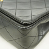 【6hc1557-h】シャネル ショルダーバッグ ミニマトラッセ チェーンショルダー ラムスキン ブラック ゴールド金具【中古】レディース