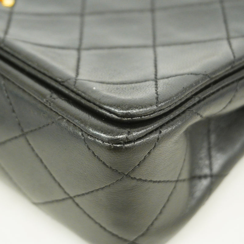 【6hc1557-h】シャネル ショルダーバッグ ミニマトラッセ チェーンショルダー ラムスキン ブラック ゴールド金具【中古】レディース
