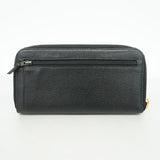 【6hc1593-k】シャネル 長財布 キャビアスキン ブラック ゴールド金具【中古】レディース
