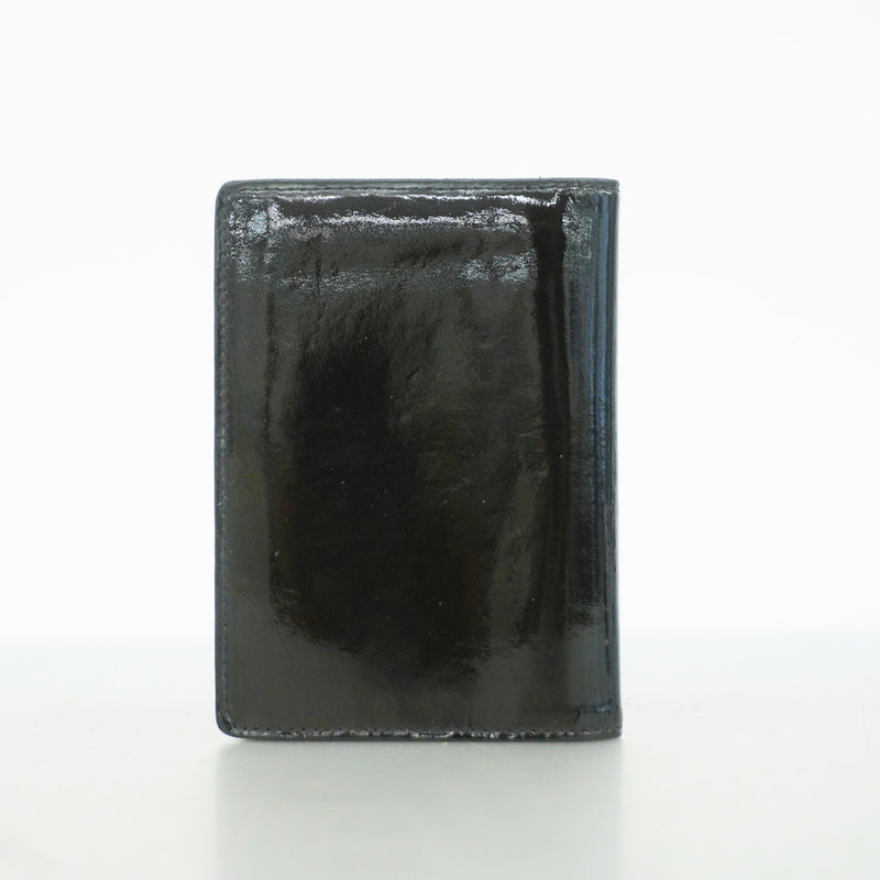 【6hc1594-k】シャネル カードケース パテントレザー ブラック【中古】レディース