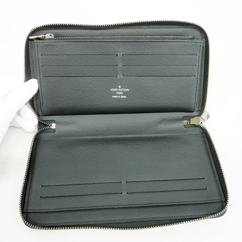 【6hc1598-k】ルイヴィトン 長財布 モノグラム・エクリプス ジッピーオーガナイザーNM M82081 ブラック【中古】メンズ