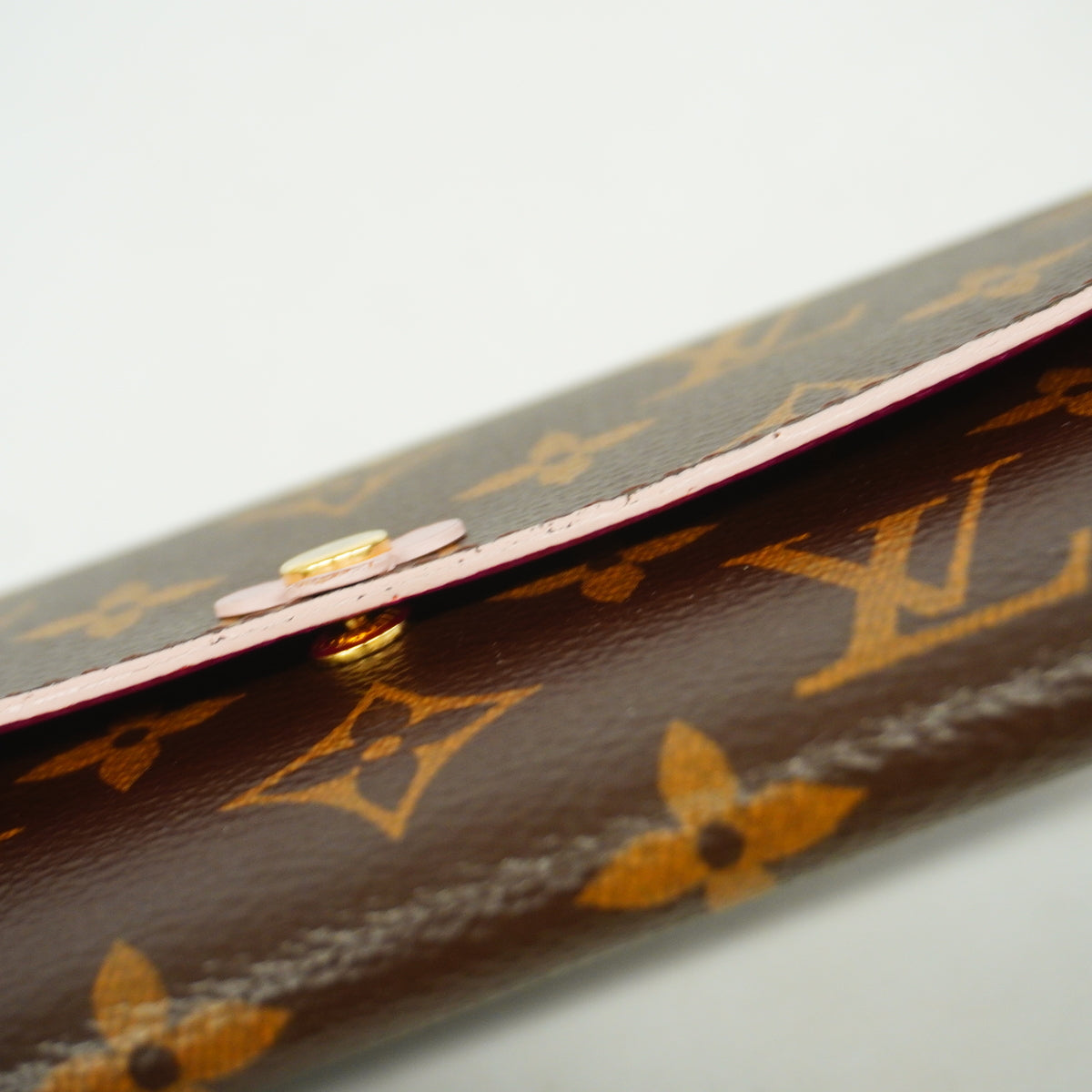 【6hc1599-k】ルイヴィトン 長財布 モノグラム ポルトフォイユエミリー フラワーチャーム M64202 ホットピンク【中古】レディース